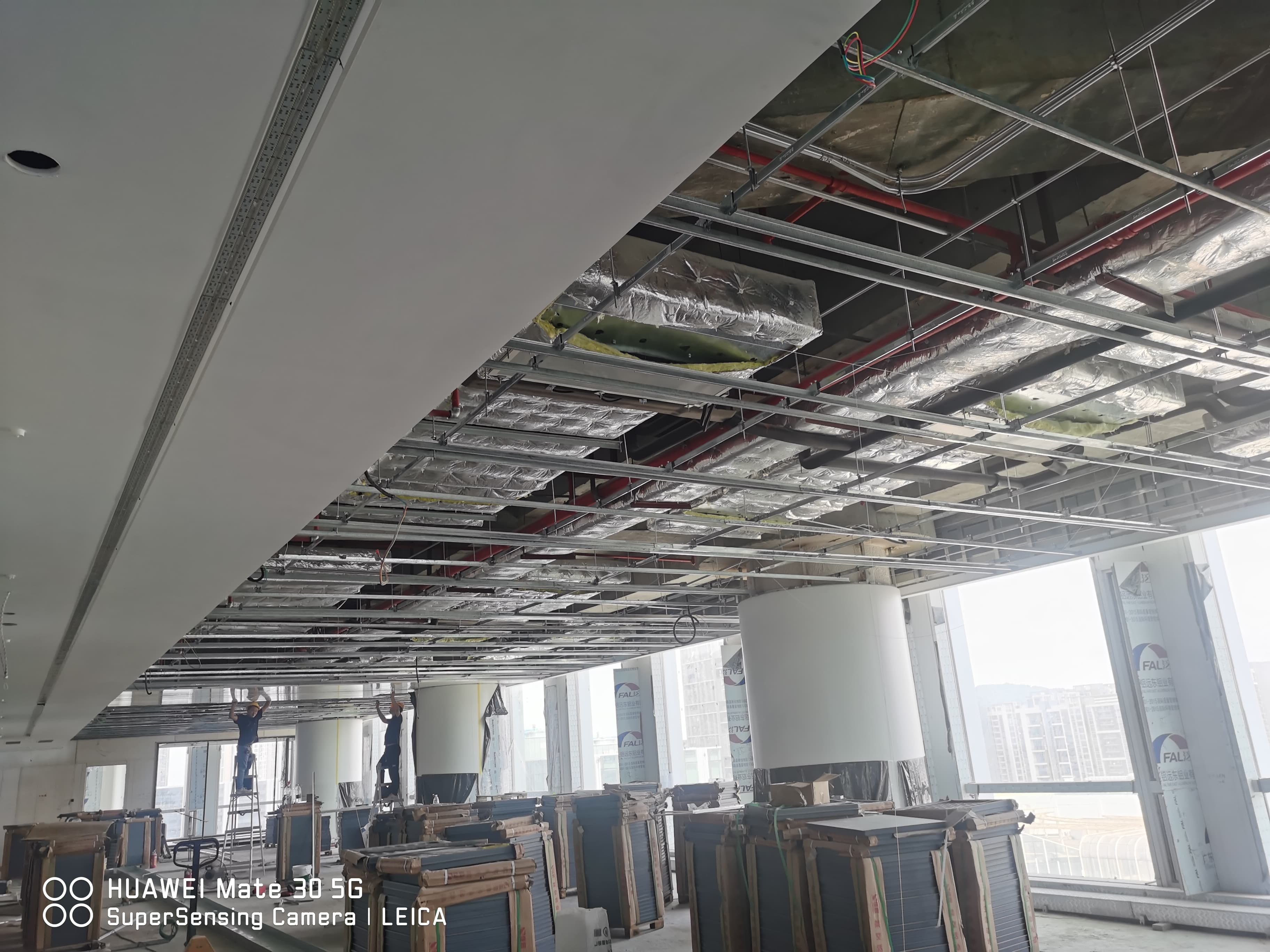 順德農商銀行項目4H勾搭蜂窩板安裝中設計案例、裝修效果圖