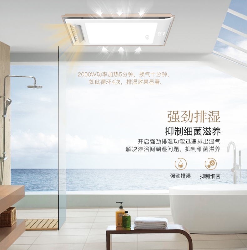 巴迪斯黑金8合1排氣大屏LED照明一體風暖多功能浴霸強勁排濕功能介紹 巴迪斯黑金8合1排氣大屏LED照明一體風暖多功能浴霸強勁排濕功能介紹